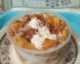 A picture of step 7 of Besan k dahi baray.