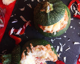 Foto del paso 5 de la receta: Calabacines luna rellenos de atún y pimiento rojo