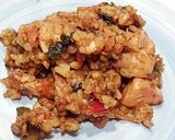Foto del paso 7 de la receta Arroz frito con setas shiitake, verduras y pechuga de pavo