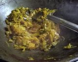 A picture of step 2 of Cabbage thoran(Kerala style).