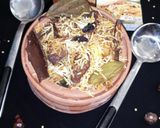 A picture of step 17 of Sindhi matka beef biryani.