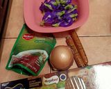 Foto langkah ke 1 dari resep Pasta Makaroni Sosis Bunga Telang.