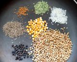 A picture of step 1 of Turnip sambar rice.