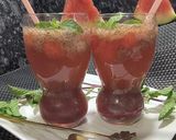 A picture of step 7 of Super Cooling and Refreshing Watermelon Strawberry mocktail.