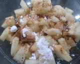 A picture of step 2 of Kharbooza chaat.