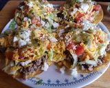 A picture of step 4 of Tostada's / chalupas.