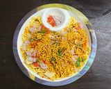 A picture of step 3 of Papad churi bhel.