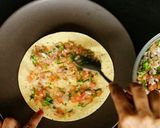 A picture of step 4 of Masala papad.