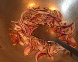 A picture of step 5 of Masala Bhindi.