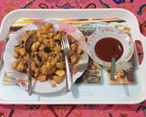 A picture of step 7 of FRIED SPICY DHOKLA.