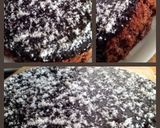 A picture of step 4 of AMIEs CHOCOLATE Coconut Cake.