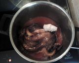 A picture of step 1 of Octopus with saffron rice.
