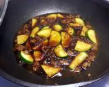 A picture of step 4 of hubby's favorite zucchini dish.