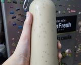 Hình bước làm 4 của món Sữa hạt điều + yến mạch + táo đỏ🍎🍎🍎