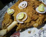 A picture of step 4 of Roasted Mutton leg (without oven).