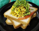 A picture of step 12 of Bhurji Toast.
