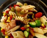 A picture of step 3 of My Veggie, Salad, Chicken & Pasta. 😃.
