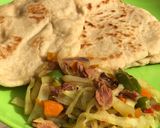 A picture of step 4 of Chapati bread.