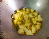 A picture of step 1 of Water Spinach or Kalmi Saag Chorchori.
