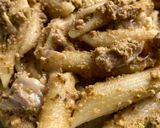 A picture of step 3 of Penne with Gordal Olive & Pistachio Pesto.