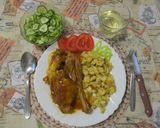 Coq au riesling 🍇 – rizlinges 🍷 kiskakas 🐓 recept fázis 5 fotója