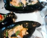 A picture of step 7 of Garlic Mushroom Stuffed Poblano Peppers (meatless).