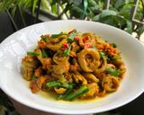 Hình bước làm 4 của món Lòng già (khấu đuôi heo) xào nghệ