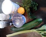 A picture of step 1 of Amy's cucumber wraps.