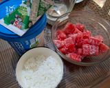 Foto langkah ke 1 dari resep Es Krim Nasi Semangka.