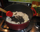 A picture of step 2 of Persian artichoke and celery stew.