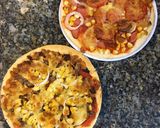Hình bước làm 6 của món Pizza bò dứa+ pizza xúc xích phô mai !