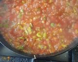 A picture of step 3 of Shakshauka with a twist.