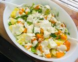 A picture of step 7 of Ordebur salad🥗.