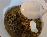 A picture of step 2 of Boil moong creamy salad.