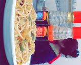 A picture of step 3 of Chicken veg spaghetti.