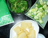 A picture of step 1 of Buttermilk Raita with Potato and Cucumber.