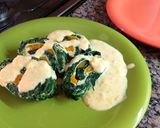 Foto del paso 6 de la receta: Arrollado de espinacas, con salsa cremosa de calabaza