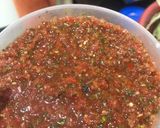 A picture of step 1 of Salsa (serve with mexican nacho).