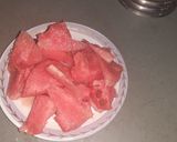 A picture of step 1 of Watermelon mint mojito.