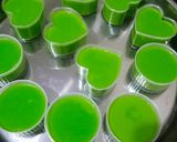 Gambar langkah 3 resipi Puding Karamel Pandan Tanpa Telur.