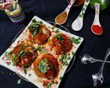 A picture of step 6 of Dahi bhalle.