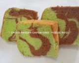 Foto langkah ke 8 dari resep Pandan Cokelat chiffon cake.