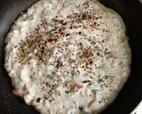 A picture of step 4 of Suji chilla.
