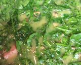 A picture of step 3 of Creamy Mushroom Spinach Kielbasa Soup.