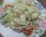 Hình bước làm 2 của món Avocado quail egg salad