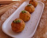 Foto del paso 11 de la receta Esferas de tortilla de patatas rellenas de pesto