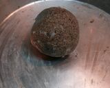 A picture of step 2 of Kuttu Aloo ki poori.