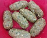 A picture of step 6 of Chicken mince Turkish kababs Indian style with curd chutney raita.