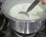 A picture of step 2 of Firni (ground rice pudding).