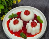 Foto langkah ke 6 dari resep Puding Susu Vanilla Strawberry Compote.